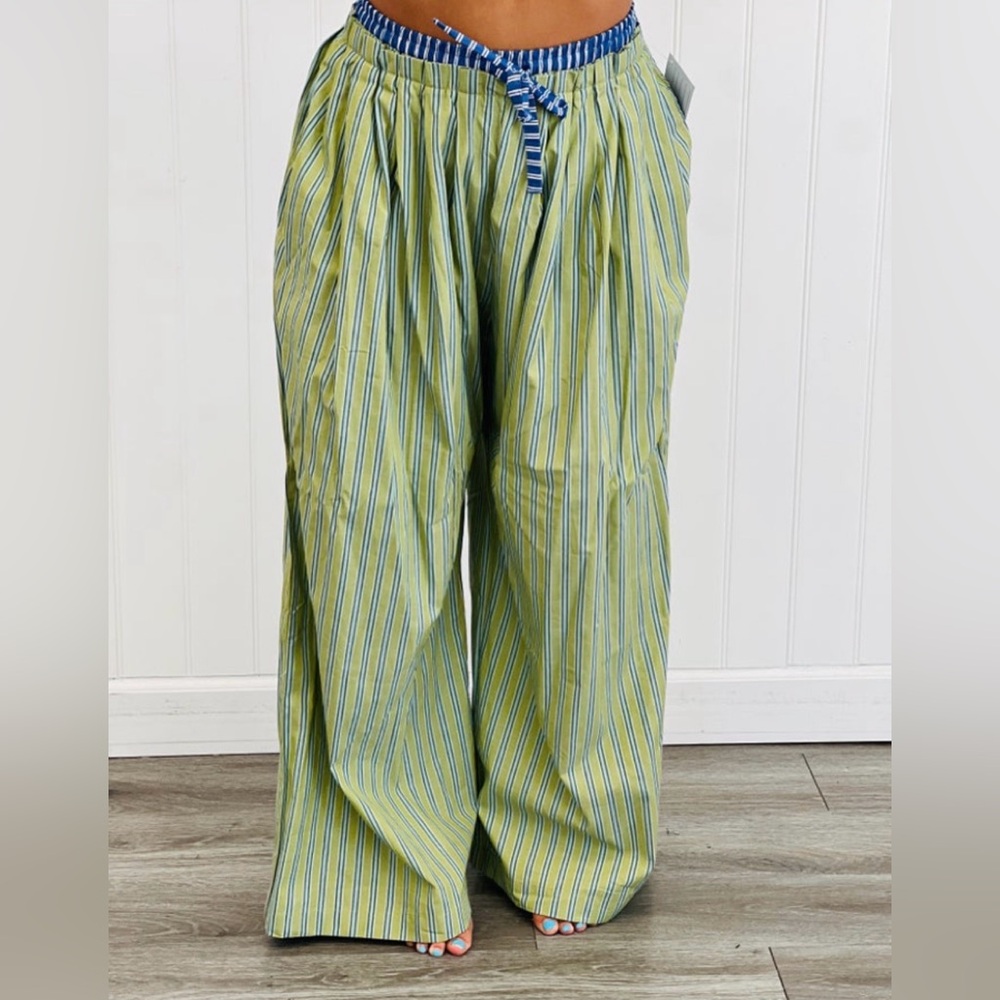 Striped Green and Blue Pants